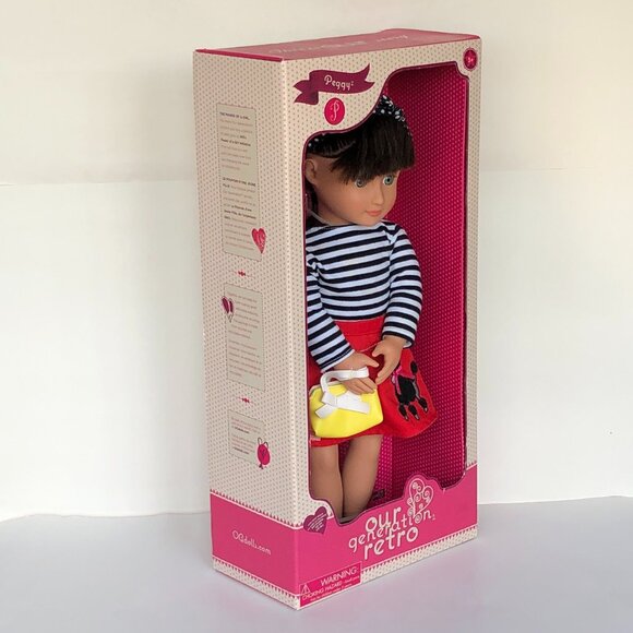 New in Box Our Generation 18" Retro Doll-Peggy Brunette - Picture 4 of 16